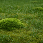 Moos im Rasen im Winter entfernen